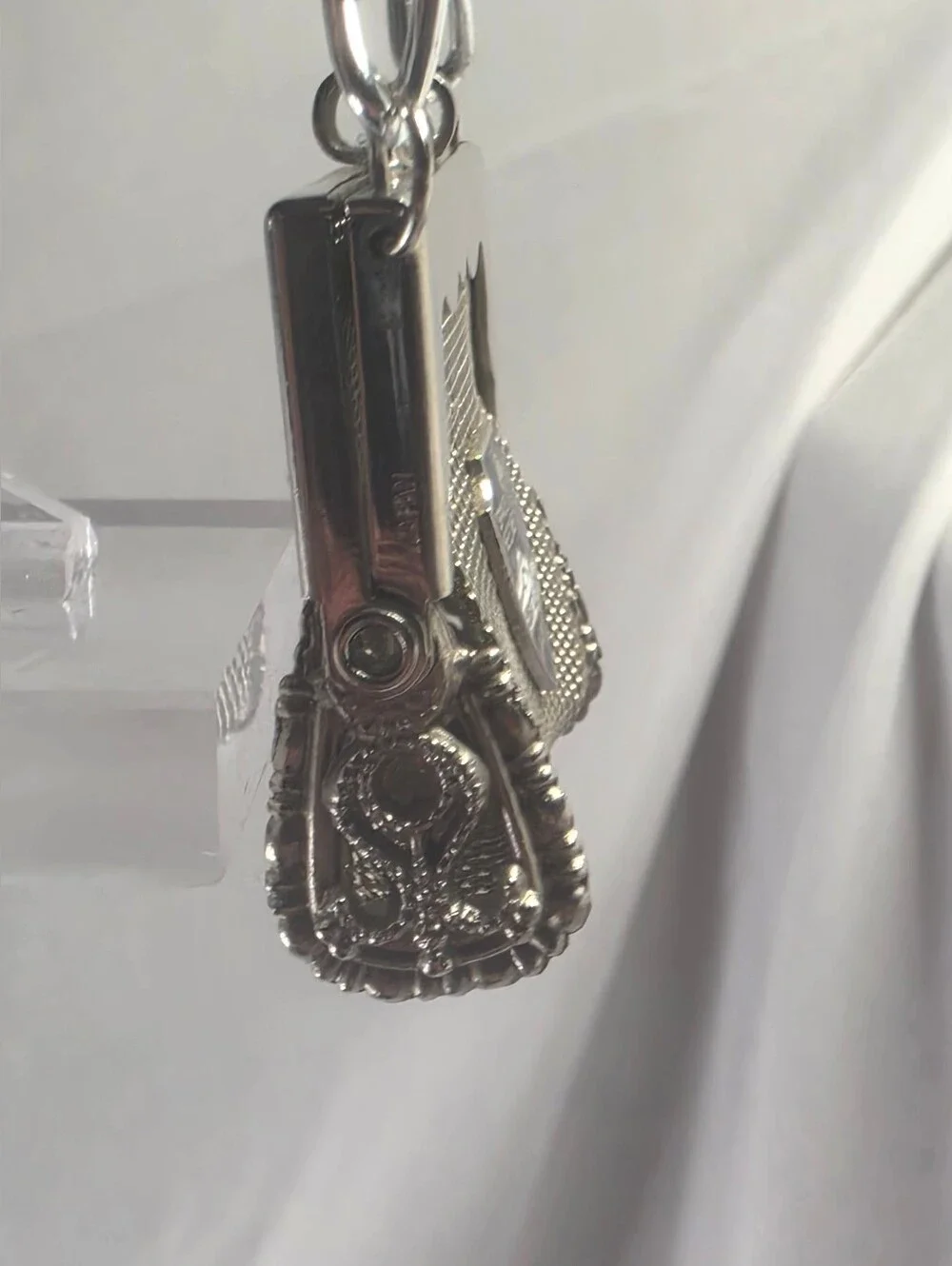 Vintage Seattle Space Needle Silver Mesh Pocket Purse with Chain